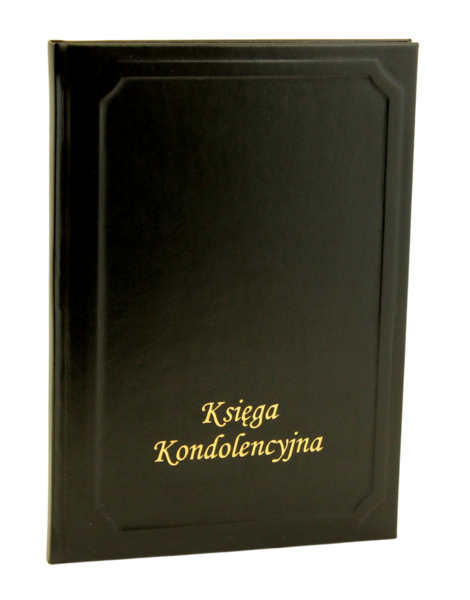 Księga Kondolencyjna z czarnej ekoskóry 