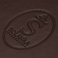 ¾A4 embossed logo