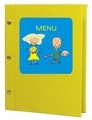 Karta menu dla dzieci żółty C0571