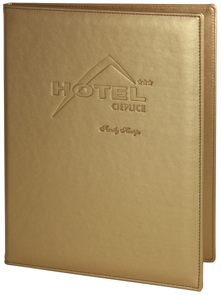 Menu card No. 465 - model PRESTIGE with golden ecoleather