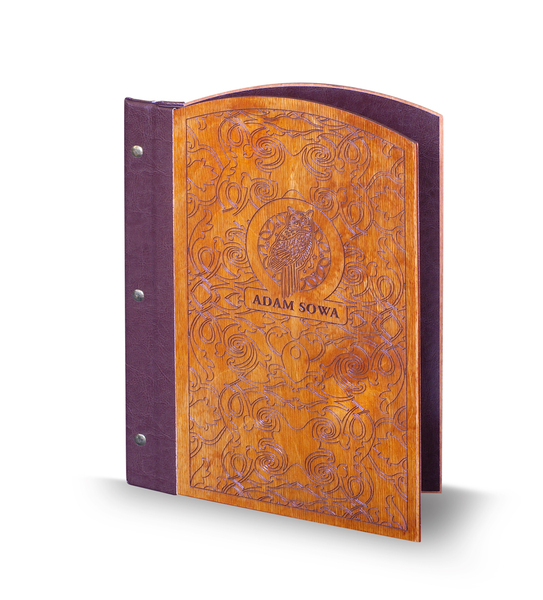 Menu card 080 - laser engraving flowery patters
