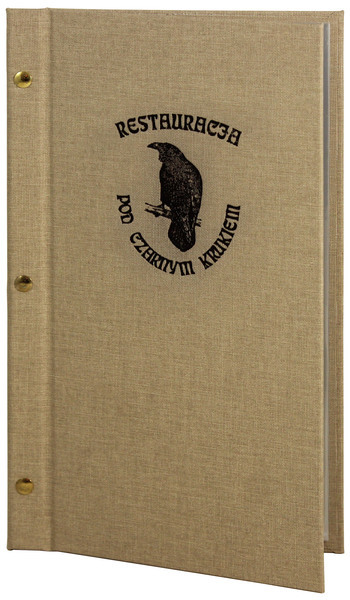 Menükarte Nr. 477– Menükarten von der Leinwand mit braunen logo