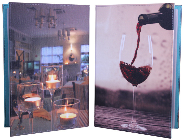 Menu card No. 500 - model Modern card printed on fabric
