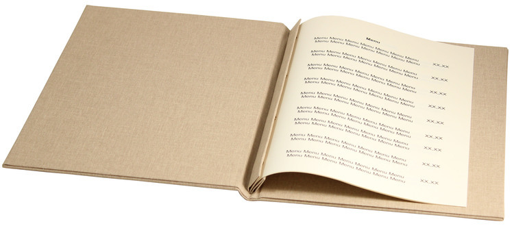 Menu card No. 501 - natural canvas viev inside