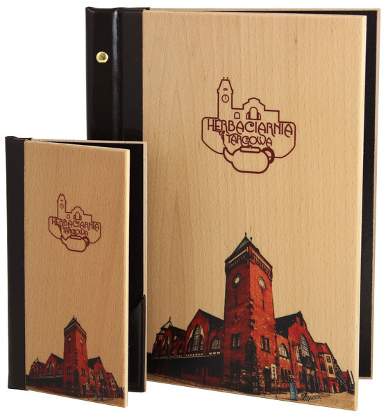 Menu card No. 508 - wooden card decorated in sublimation technique