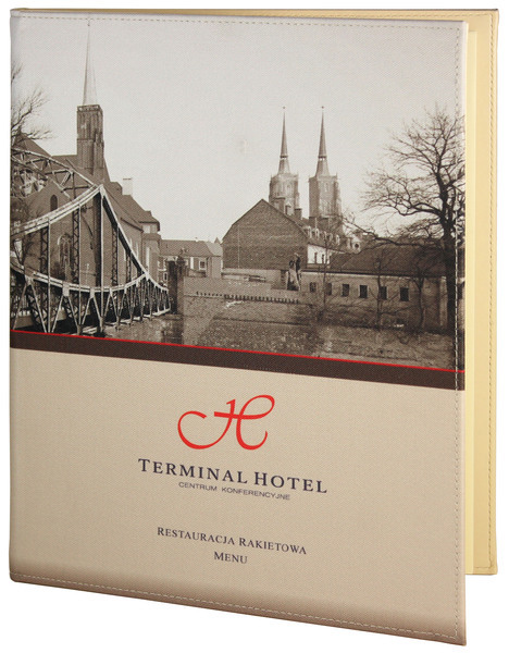 Menu card No. 521 - model Modern card printed on fabric