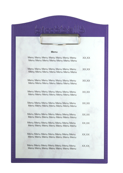 Menükarte Nr. 543 - Speisekartenmappe SIDED Clips Kunstleder 11