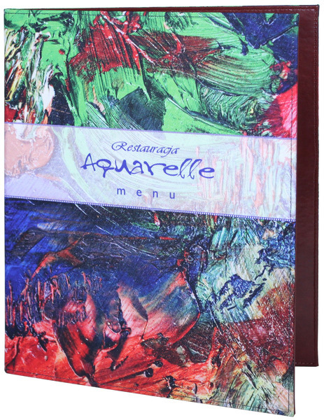 Menükarte Nr. 550– Menükarten Arte aus bedrucktem Stoff