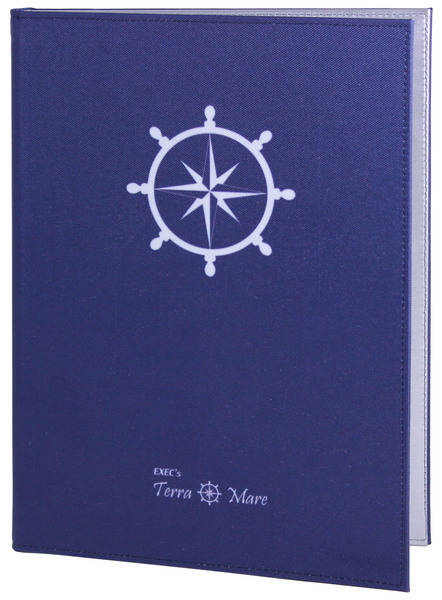 Menu card No. 557 - model Prestige card printed on fabric