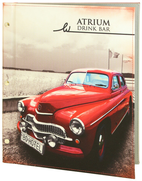Menu card No. 575 - model Partner card printed on fabric