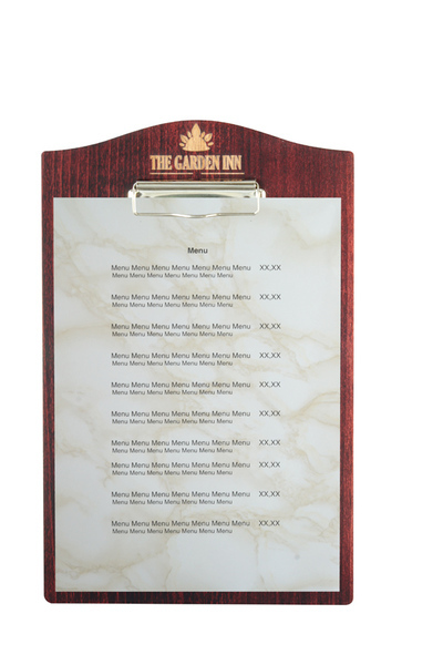 menu sided clipboard z drewna
