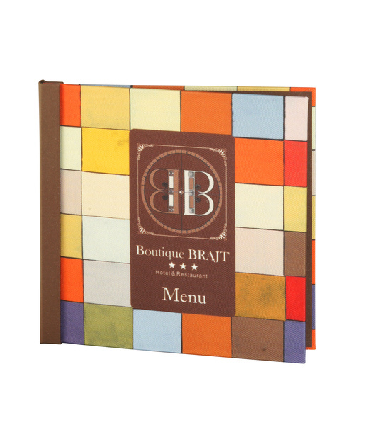 Menu card No. 595 - model Spine card printed on fabric