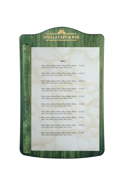 Menu card No. 602 - model Sided with engraved logo