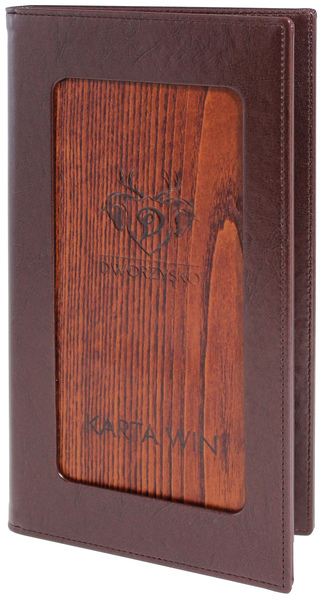 Menu Card No. 607- model Prestige with wooden insert