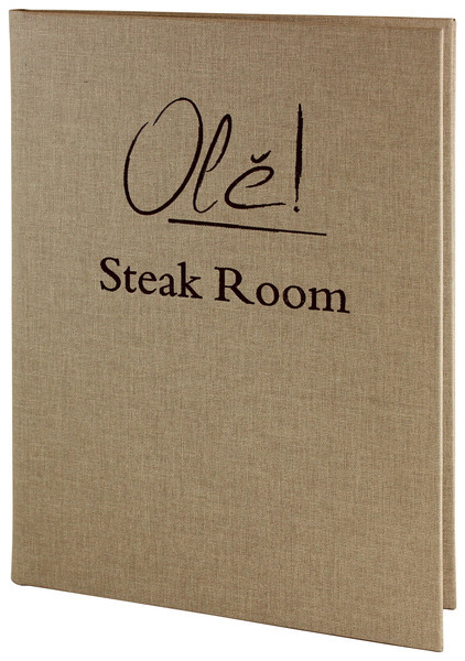 Menu card No. 629- model Prestige, natural canvas