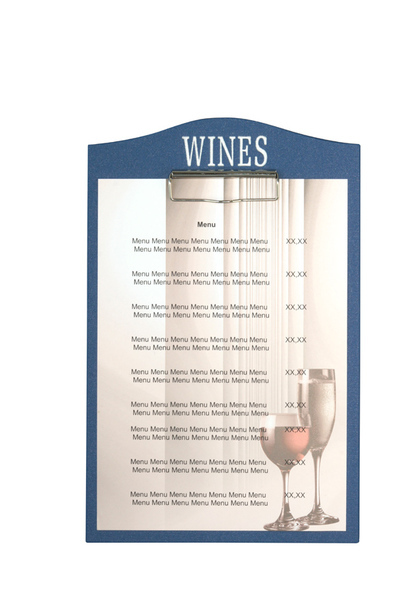 Menu card No. 635- model Clips, natural canvas
