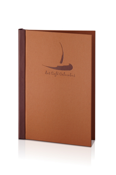 Menu card No. 676- model Klemmix, natural canvas 