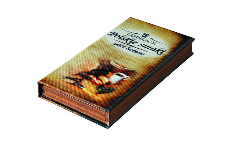 Etui kelnerskie nr 681 - model Szkatułka z zadrukowanej tkaniny