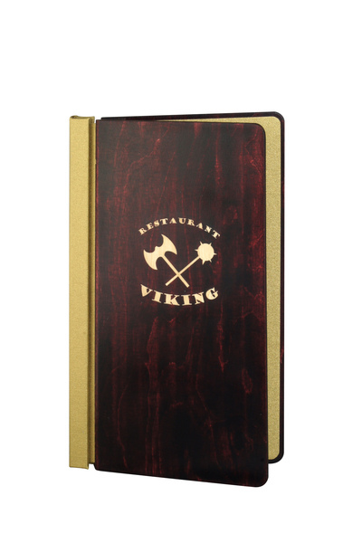 Menu card No. 685- model Spine, wood, engraved logo