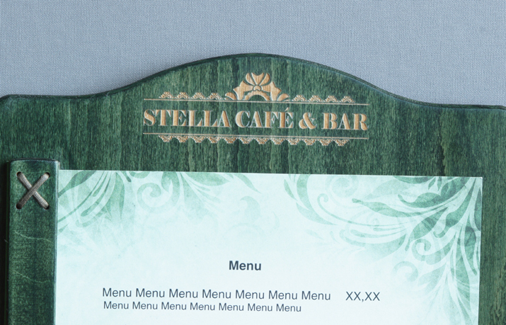 Menu card No. 700- model Sided wood 04