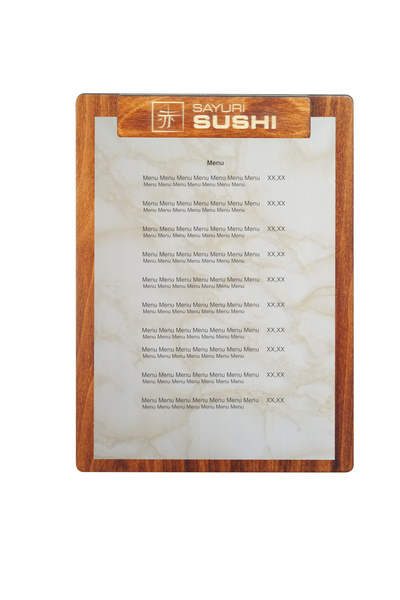 Menu card No. 706- model Sided wood 01