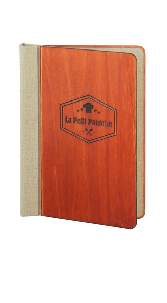 Menu card No. 721- model Klemmix, wood, engraved logo