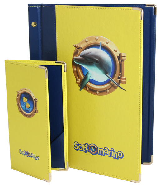 Menu card No. 731- model Partner, ecoleather, logo full color (UV printing)