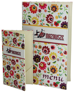 Menu card No. 761 model Prestige, printed fabric