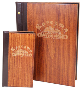 Menu card No. 764 model Partner, wood, logo engraving