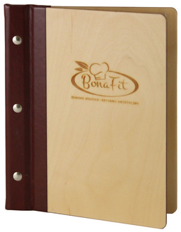 Menu card No. 770 model Partner, wood, logo engraving