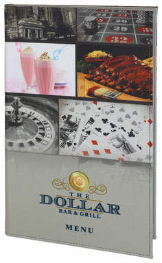 Menu card No. 772 model Prestige, printed fabric