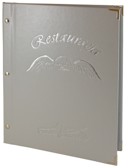 Menu card No. 775 model Partner, eco leather, with logo