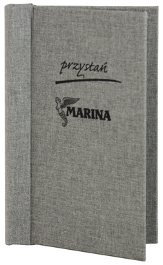 Menu card No. 785 model Klemmix, canvas with logo
