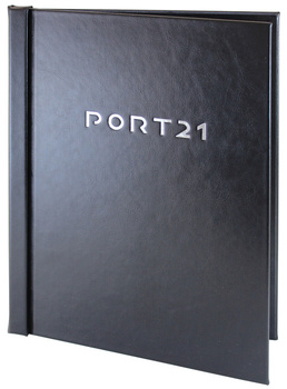 Menu card No. 789 model Spine eco leather with logo