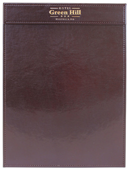 Menu card No. 782 model Sided, eco leather, magnetic flap