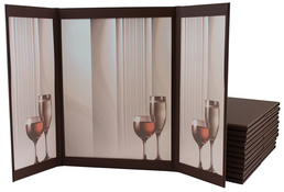 Karta menu nr 820- model VIP V14 z płótna naturalneg