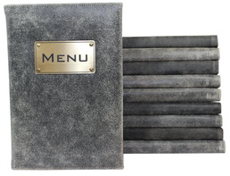 Menu card No. 813 natural leather with emblemat