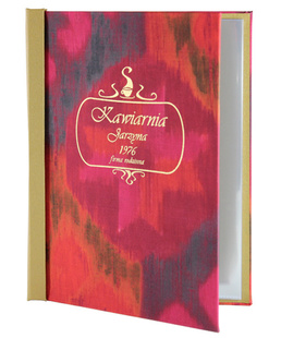 Menu card No. 818 model Spine printed fabric