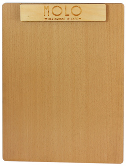 Menükarte Nr. 872 - Modell Sided (Clipboard) aus Holz