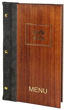 Menu Card No. 907 model Partner, wood, logo engraving