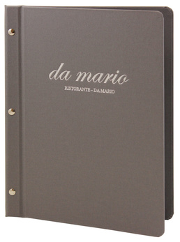 Menu card No. 963 model Partner, natural canvas, with logo 