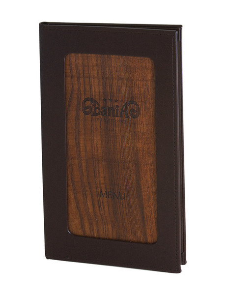 Menu card No. 003 -model Prestige with wooden window 