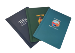 Karta menu nr 1083 model Klemslim z płótna - nowe kolory płótna