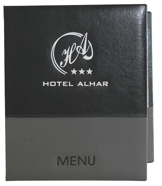 Menu card No. 125 - combination of 2 colours of eco leather