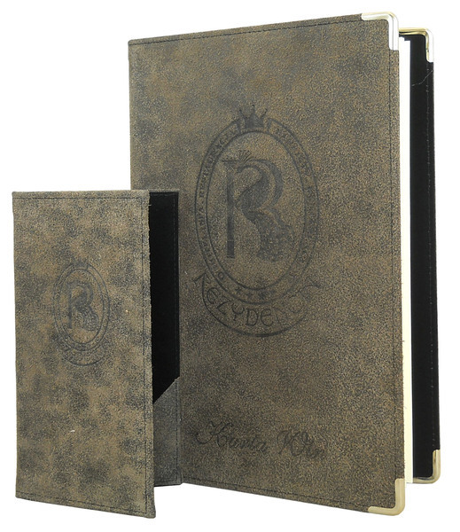 Menu card No. 129 - natural leather antiquated model ANTICA