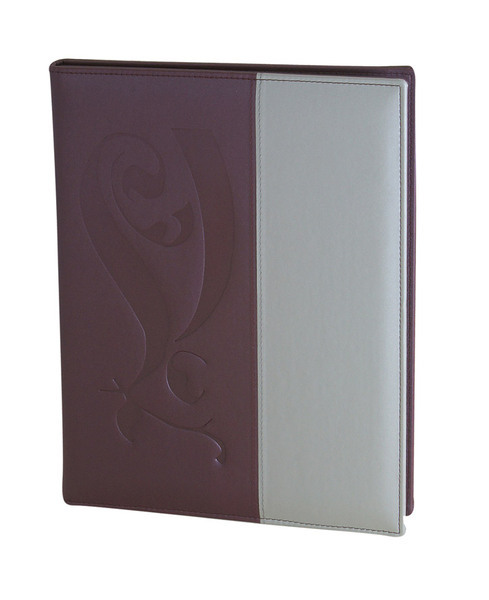 Menu card 015 - new metallic colours of eco leather - violet and silver