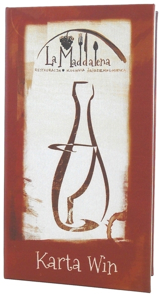 Menu card No. 152 - model Modern format narrow 3/4 A4