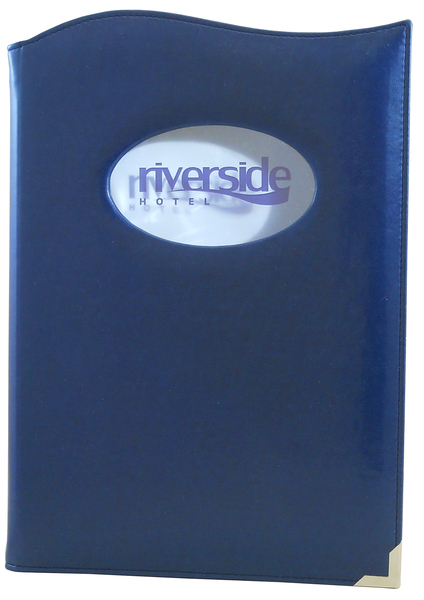 Menu card No. 154 - cover with transparent plexiglass with printed logo