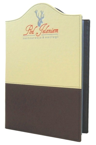 Menu card No. 190 - model PRESTIGE with two-coloured logo