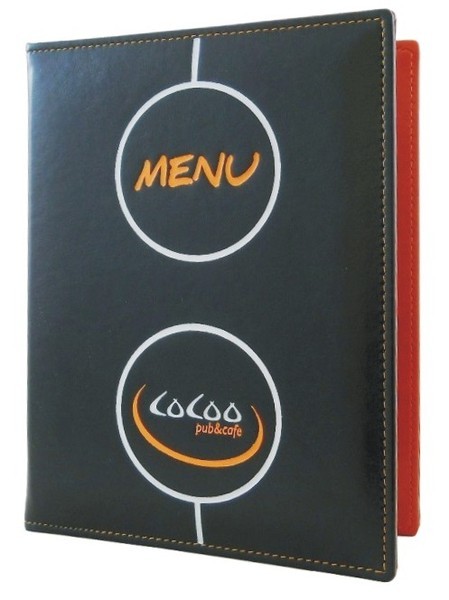 Menu card No. 174 - model PRESTIGE with two-coloured logo